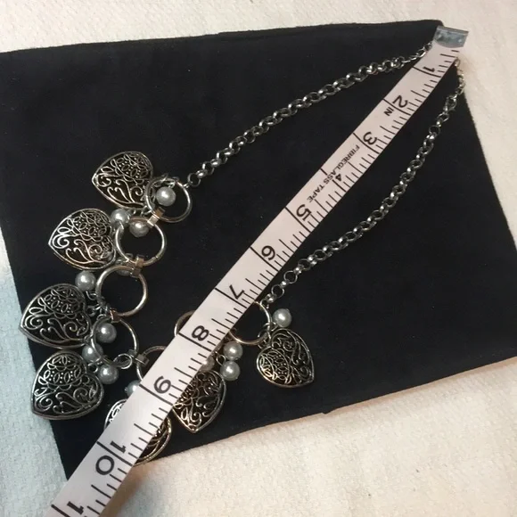 Elegant Silver Heart Charm Necklace - Picture 3 of 3